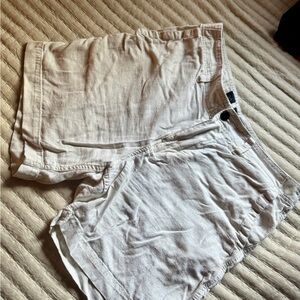 Lucky Brand Cream Flat Front Relaxed Shorts